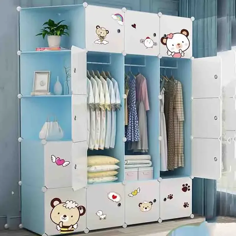 Cube Shelves Wardrobe Storage Fabric Simple Nordic Organizer Minimalist Foldable Wardrobe Modular Vestidores Home Furniture