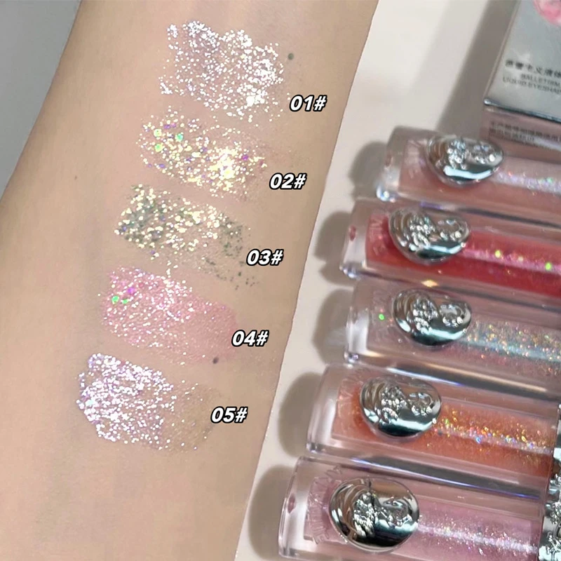 Hoogtepunt Oogschaduw Vloeibare Glitter Pailletten Heldere Oogschaduw Glanzende Langdurige Waterdichte Balletstijl Koreaans Meisje Nieuwe Oogmake-Up