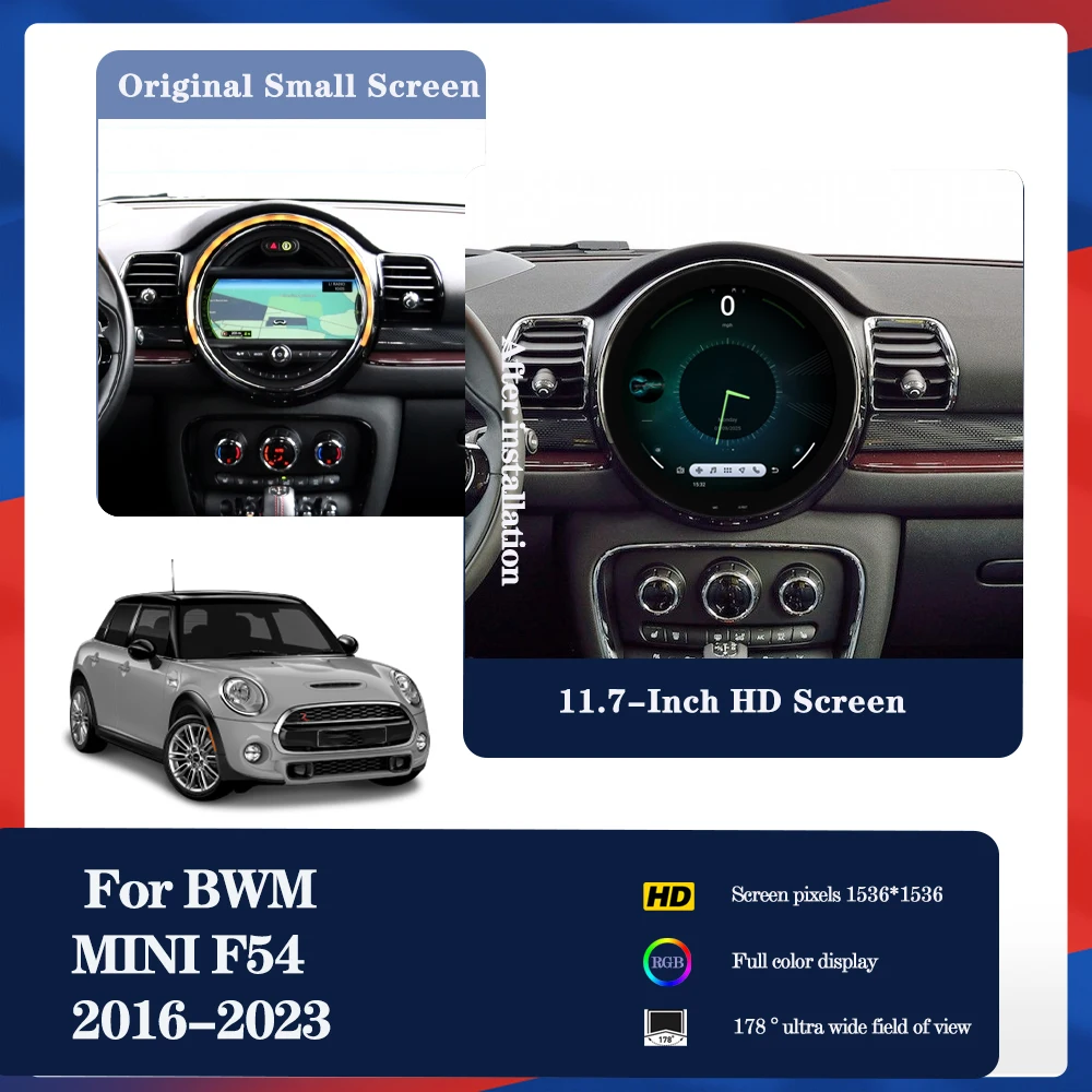 For BMW Mini Cooper F54 2016-2023 OLD TO NEW Auto Carplay Car GPS Navigation Stereo Multimedia Player 360