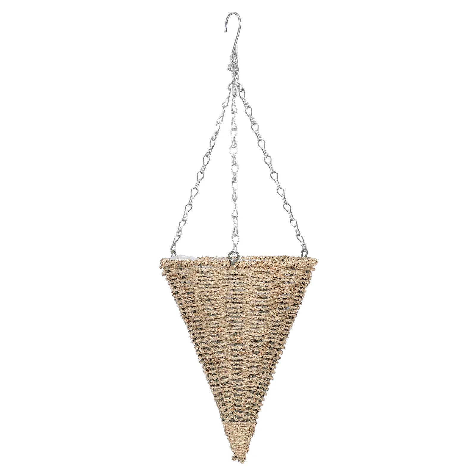 

Woven Hanging Flower Pot for Indoor Outdoor Garden Balcony Wall Planter Basket Decorative Plant Container Succulent Violets