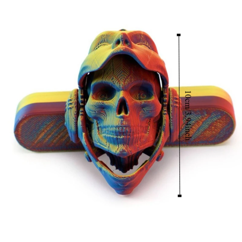 Custom Machined 3D Printing Mask Model Pla Colorful Skull Mask Model Skull Decoration Flip Knight Mask Halloween Gift view 6