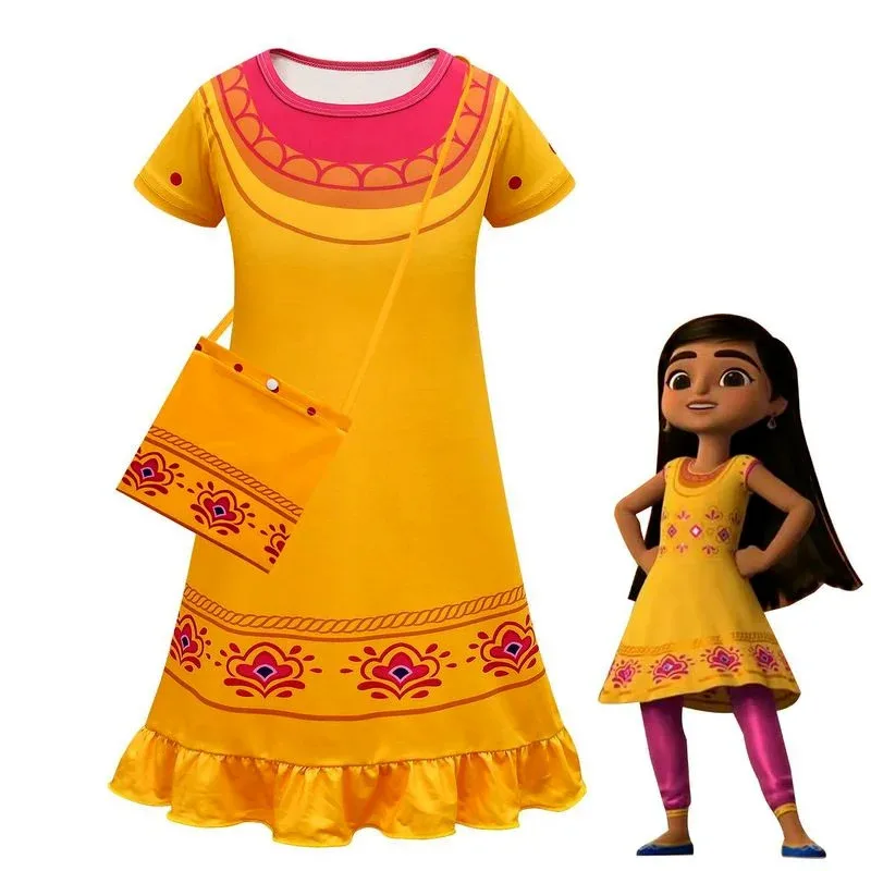 فستان الهالوين للأطفال البنات زي ميرا رويال المباحث التأثيري فستان صيفي بأكمام طويلة كرتونية ملابس حفلات أعياد الميلاد