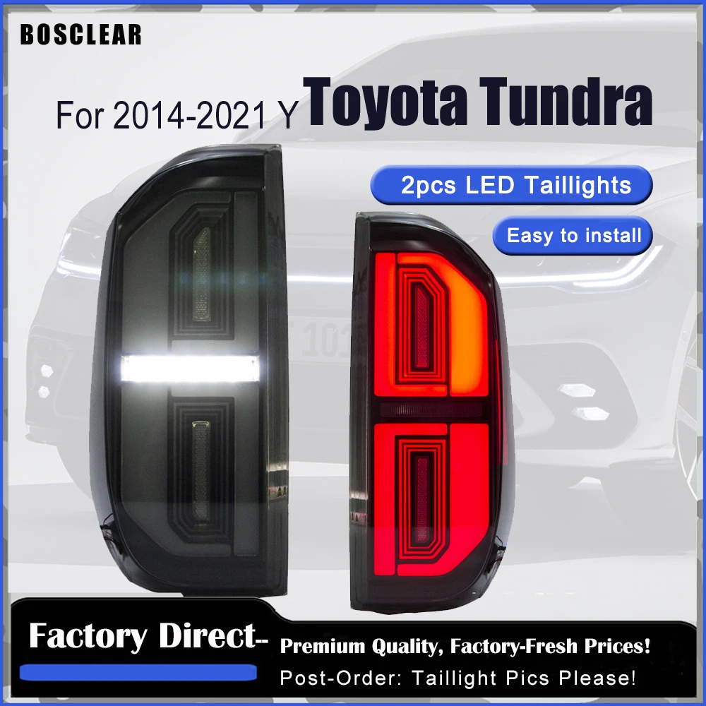 

For 2014-2022 Toyota Tundra LED Tail Lights Assembly Plug And Play Auto Rear Fog DRL Brake Dynamic Turn Signal Lamps Accessories