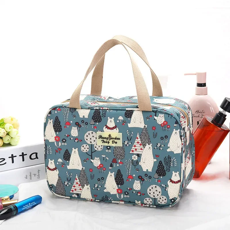 Makeup Case Women Wash Travel Large-capacity Portable Storage Bag Female Floral Print Cosmetic Bags Makeup Bags Neceser Mujer