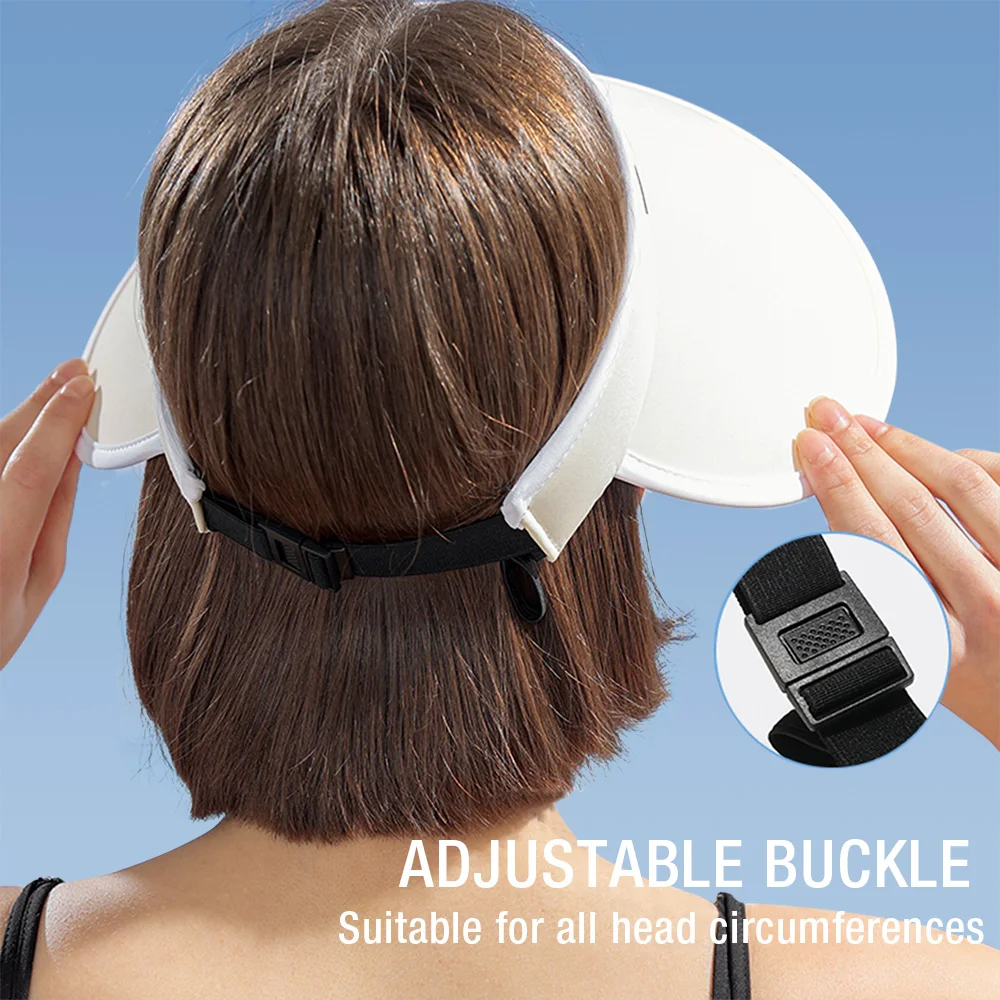 Summer Beach Caps Fashion Wide Brim Visor Empty Top Adjustable Cap Sun Protection Outdoor Hiking Sport Travel Sun Hat for Women