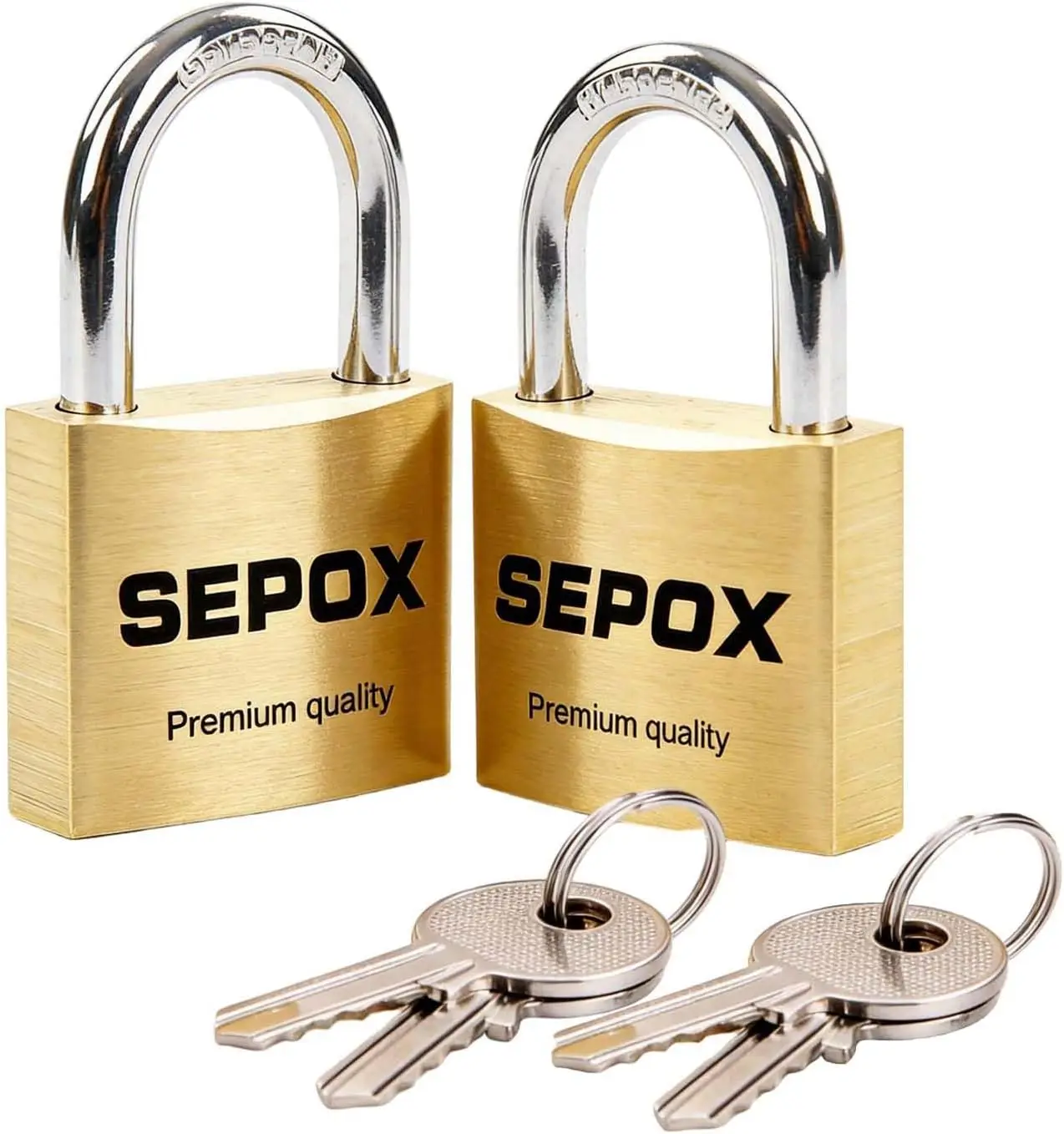 

Compact Solid Brass Padlock with 4 Same Keys, 30mm Heavy Duty Rustproof for Gate, Gym Locker, Tool Box, Luggage