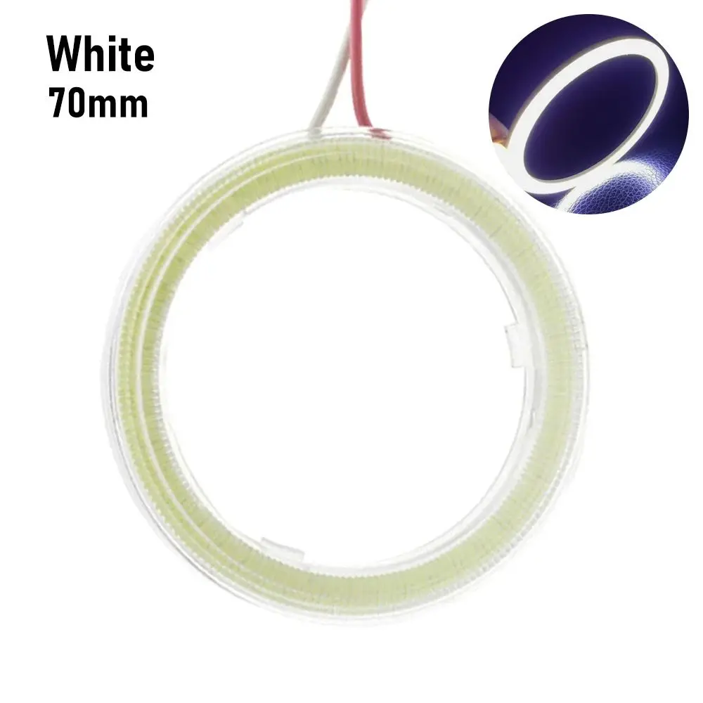 

1 шт. дневные ходовые огни автомобиля COB светодиодные фары DRL противотуманные декоративные фонари ангельские глазки лампа 60 мм 70 мм мотоциклетная кольцевая лампа Halo