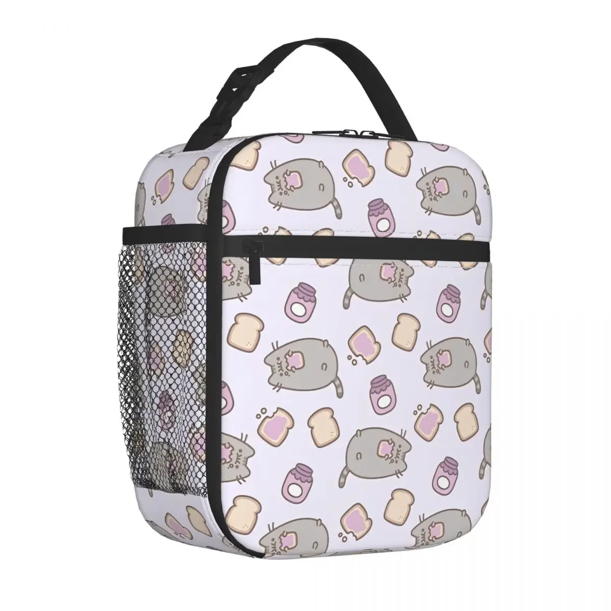 

Funny Kawaii Cute Pusheenns Insulated Lunch Bags Thermal Bag Meal Container Portable Tote Lunch Box Girl Boy Work Travel