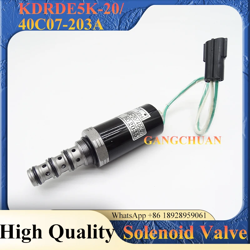 SKX5P-17-208 KDRDE5K-20/40C07-203A Hydraulic Pump Solenoid Valve for Excavator SK200-3/5 SK230-6