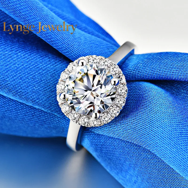

Lynge Jewelry 1 Carat Moissanite Round Bezel Ring for Women, PT950 Platinum , Dazzling, Delicate & Gift-Perfect