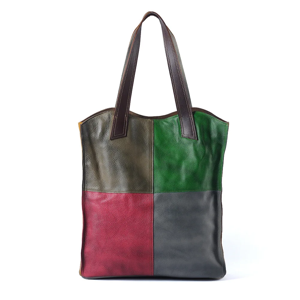 Stylish Vintage Leather Shoulder Bag with Large Capacity for Women