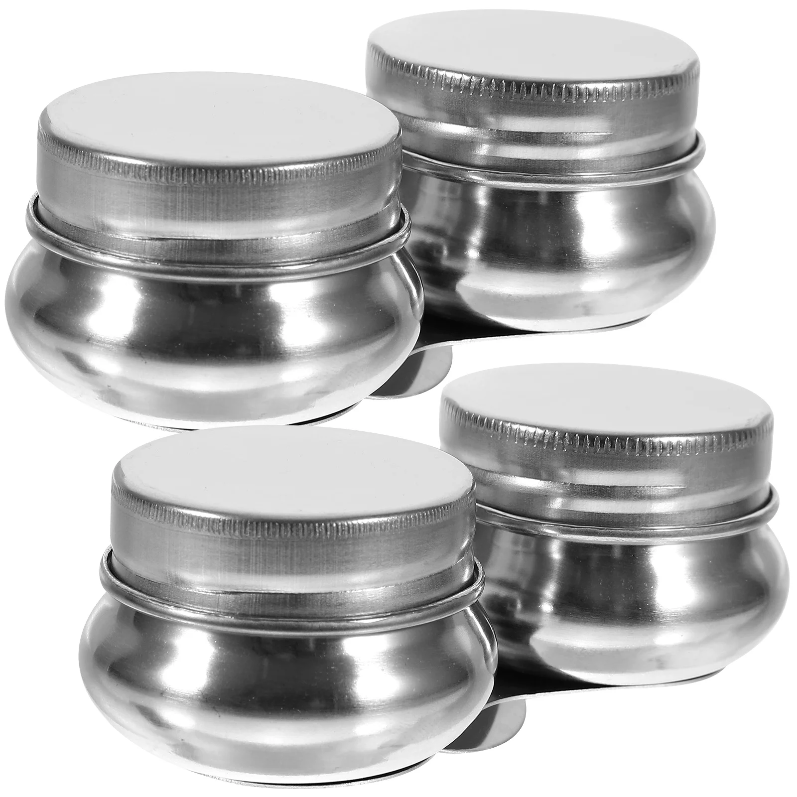 

2pcs Stainless Steel Palette Cup with Lid for Paint Mixing Portable Cups Artists Supplies Large Double Hole Oil Painting