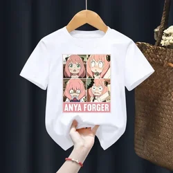 New Spy X Family T-shirt Girls Clothing Tshirt Kids Kawaii Cartoon Anime Anya and Bond Tee-shirt Harajuku Boys Graphic Tee New