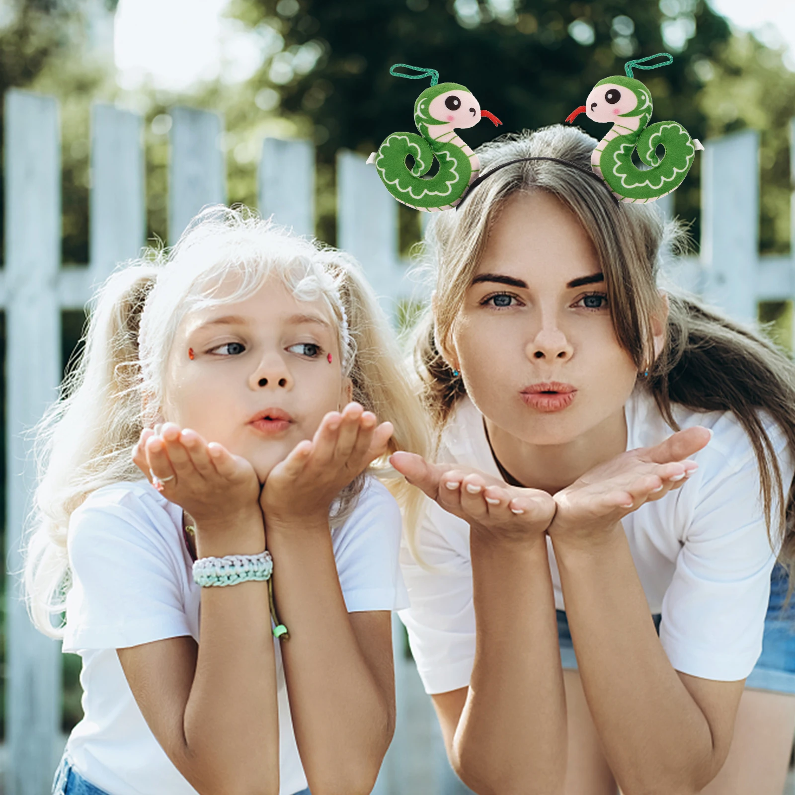 

Cartoon Snake Headband Cute Hairband for Women Unique Hair Accessory Thick Headbands Green Character Party Costume Zodiac