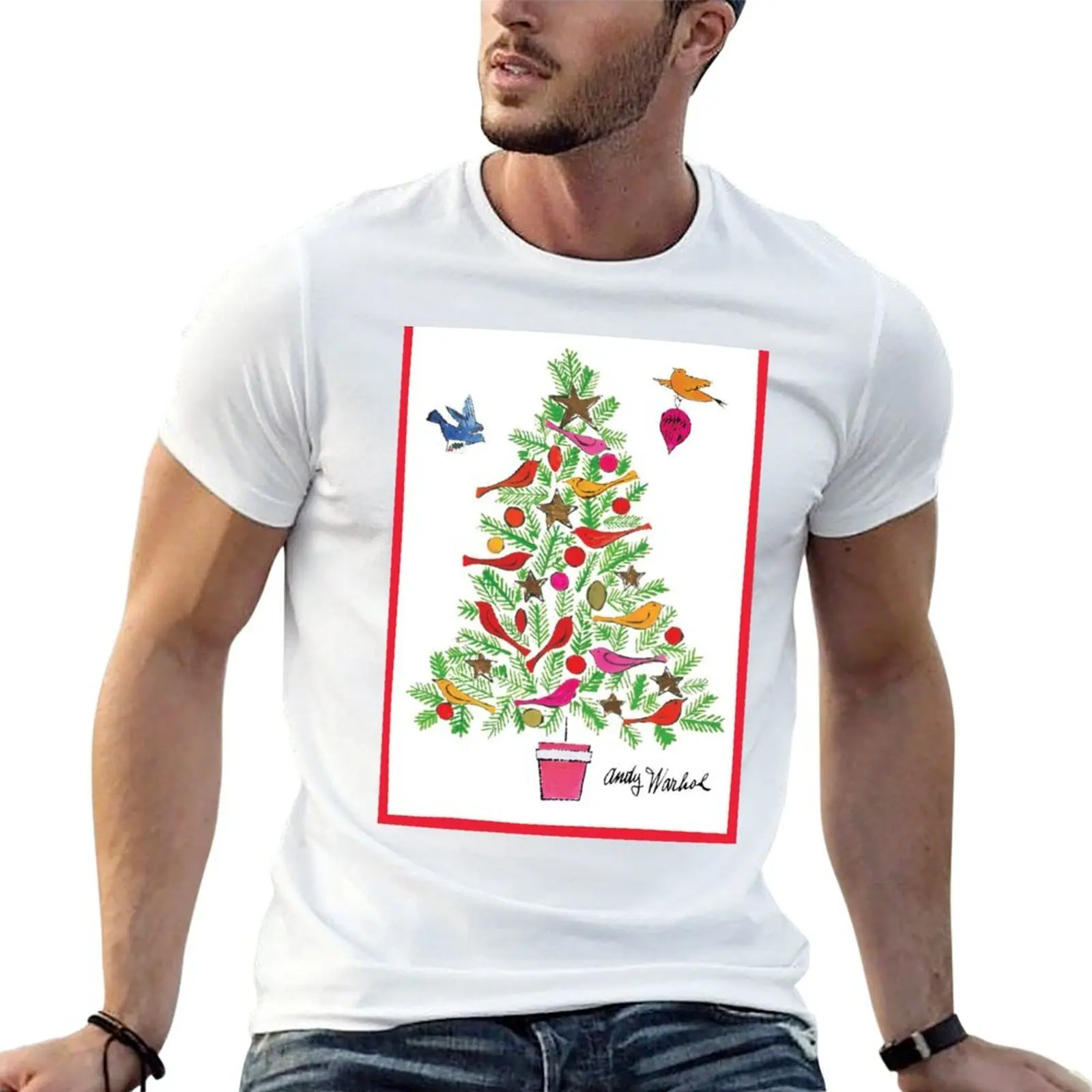 

Warhol Christmas Tree T-Shirt anime tshirt cotton t shirts man 100% T-Shirt