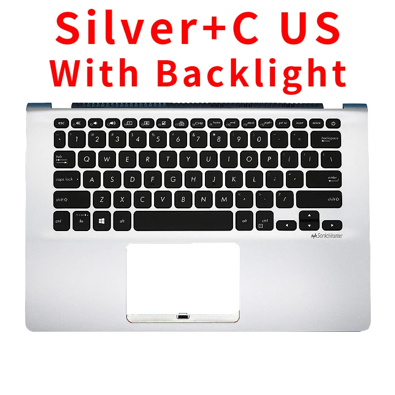 Imagem -04 - Teclado Retroiluminado dos Eua para Asus Capa Palmrest Vivobook S14 S430f S430fa S430fn S430u S430ua X430 X430f X430fa X430fn X430u X430ua