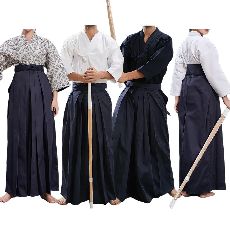 Kendo Uniforms Martial Arts Clothing Kendo Aikido Hapkido Martial Arts Suit Men Women Hakama Aikido Uniforme Kung Fu Taekwondo