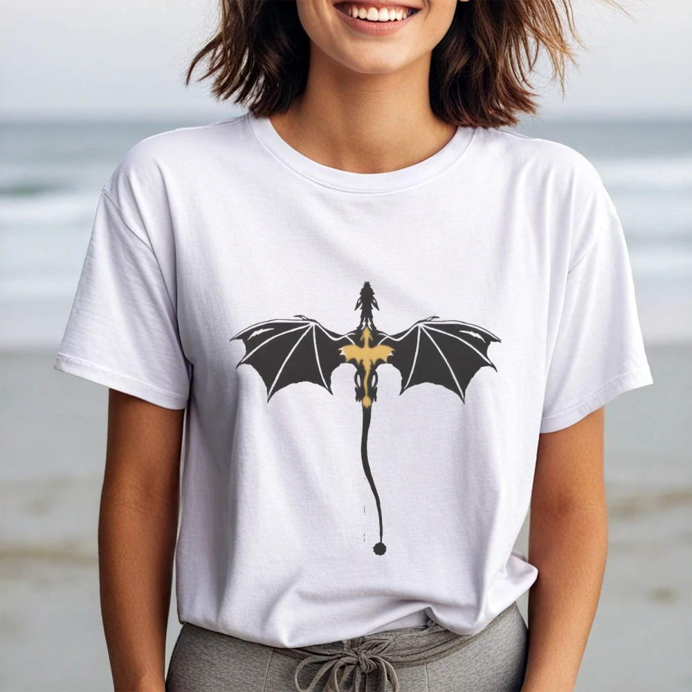 

Magical Flying Dragon Graphic Tee Imagine Creature Graphic Shirt Comfort Male Female Streetwear Short Sleeve Tops