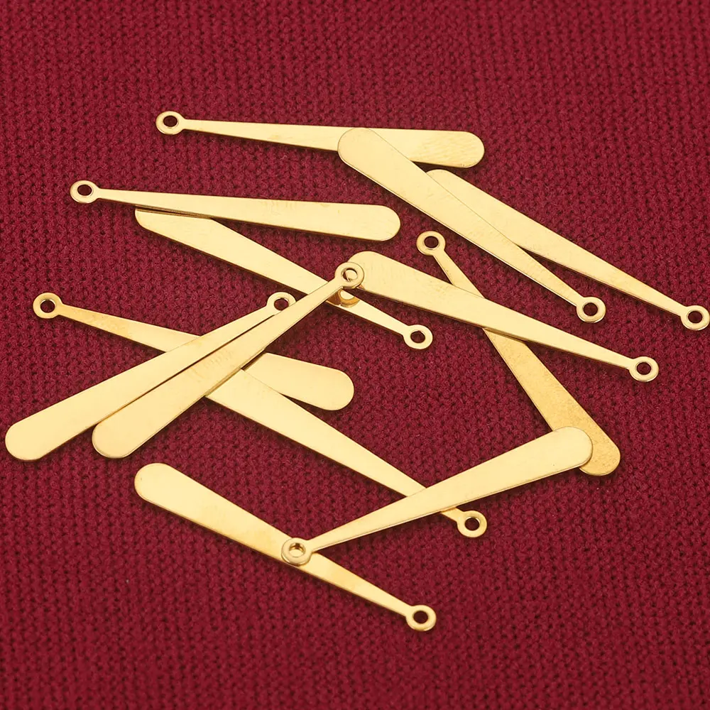 20pcs Stainless Steel Long Drop Charms for Jewelry Making Earrings Pendant Conectors for Bracelets Supplies Necklace Wholesale