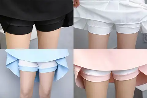하이 웨스트 a 라인 스커트 여성 플리츠 댄스 스퀘어 댄스 미니 스커트 피터 쿡 한국 스타일 통근 퓨어 컬러 여름