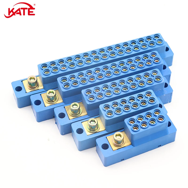 FJ6/SDGW Terminal Block One In Many Out 4/6/9/12/15 Way High Current Junction Box Single Sided Wire Connector Distribution Box