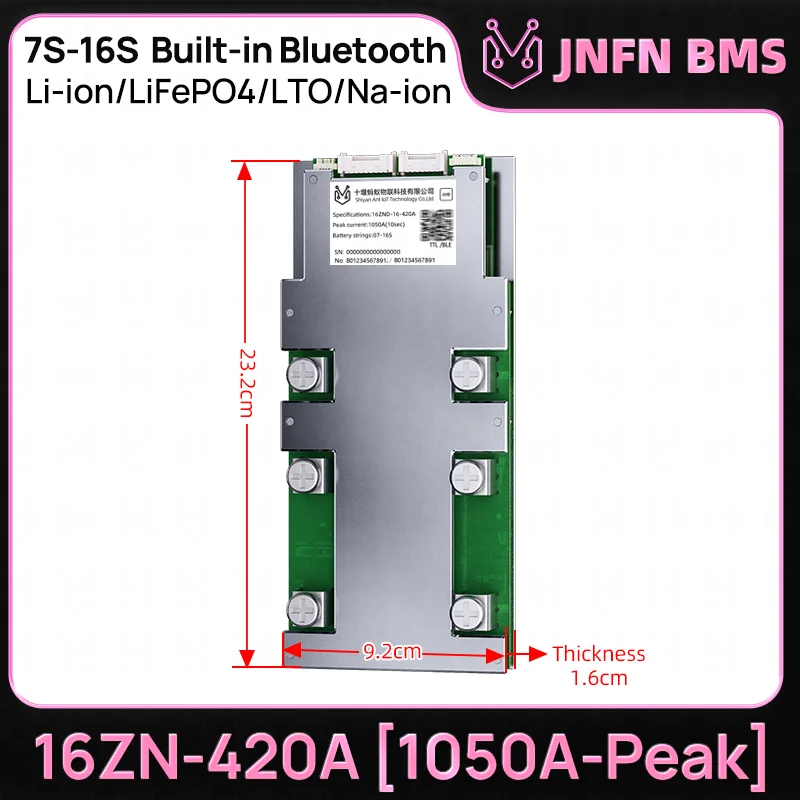 ANT BMS  Balance Bms 7S 12S 13S 14S 16S Inverter BMS 60A 80A 130A 170A 200A 400A 420A lifepo4 Li-Ion Lto Battery bluetooth