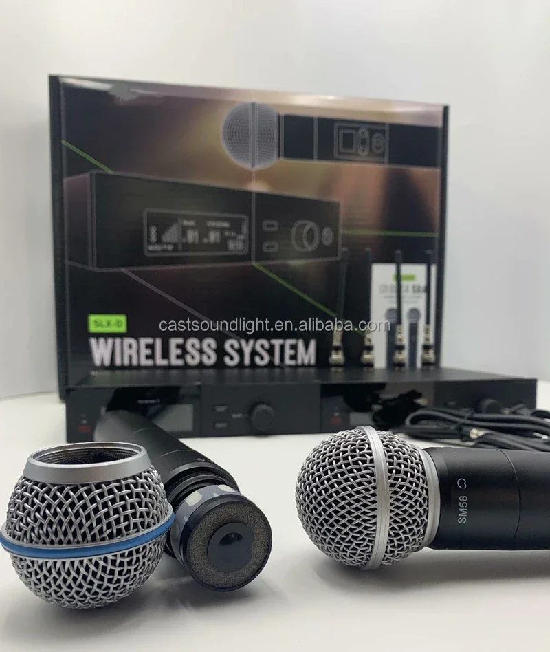 

Professional SLXD4 SLXD24 S58 BT58 Wireless UHF Microphone System Infrared Frequency Match Noise Cancelling Karaoke