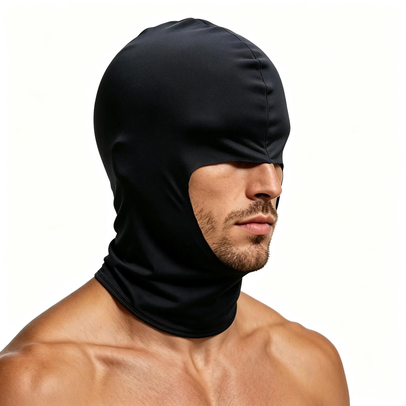 Unisex Elastische Gesichtsmaske Augenbinde Kapuze Cosplay Offener Mund Nase Vollkopfbedeckung Eisseiden-Balaclava-Mütze Halloween-Party Rollenspiel – Detail 2