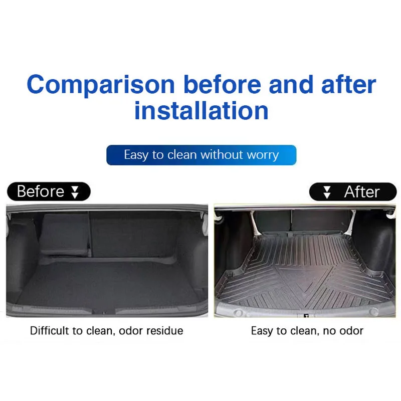 Car Trunk Mat For Zeekr 001 2021 2022 2023 2024 2025 5seat Anti-slip Trunk Storage Pads Liner Mats Carpet Car Accessories Covers