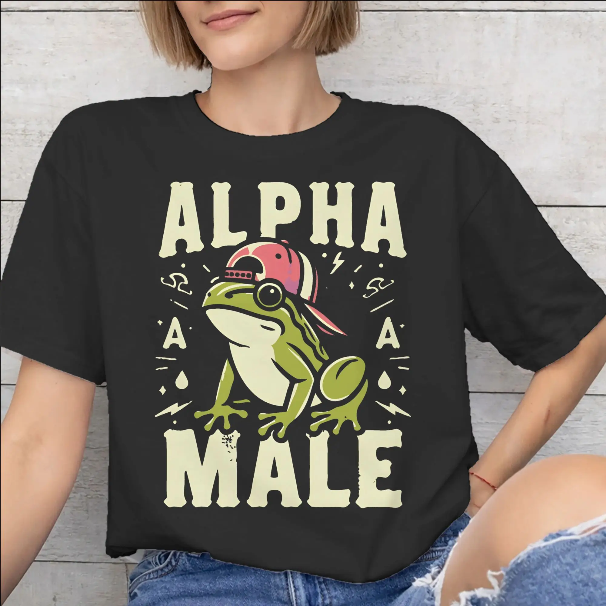 Summer Alpha Male Flog Lover  T Shirt for Men Women  Pure Cotton Tee Shirt Short Sleeve Clothing