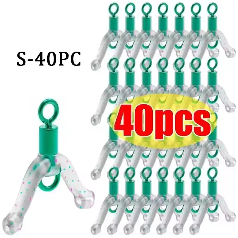 40 قطعة خط الفاصل سيليكون هوك فاصل مكافحة تشابك كم Bifurcator ل الكارب المغذية الصيد تزوير اكسسوارات معالجة