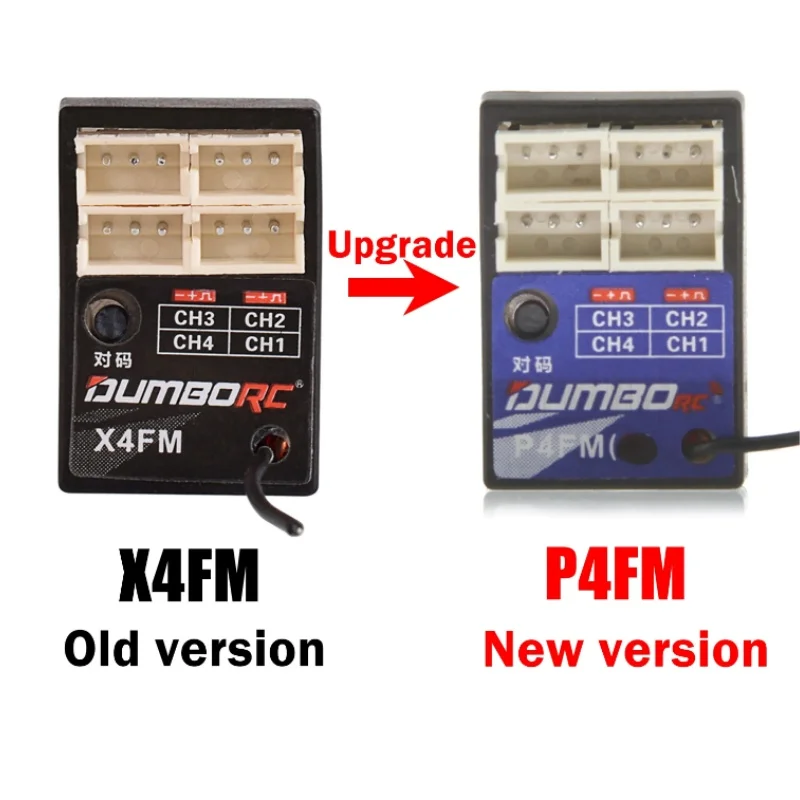 DUMBORC 4CH 자이로 미니 수신기 P4FM P4FMG PWM DDF X6 X6PM X5P X4 RC 송신기 리모컨 DIY 자동차 보트 X4FM X4FMG