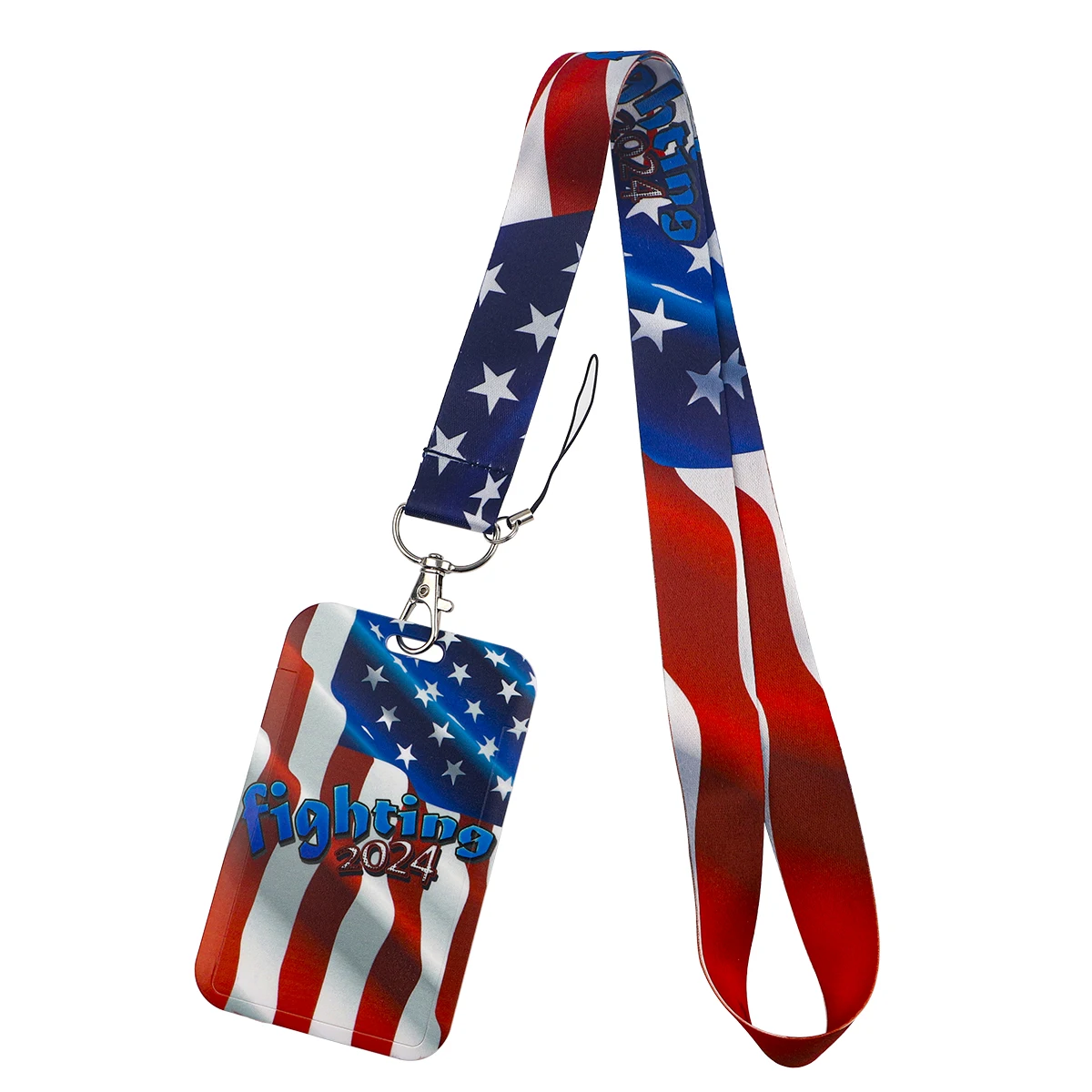 American Flag Lanyard For Keys ID Card Cover Badge Holder Business Phone Key Lanyard Neck Straps Keychain