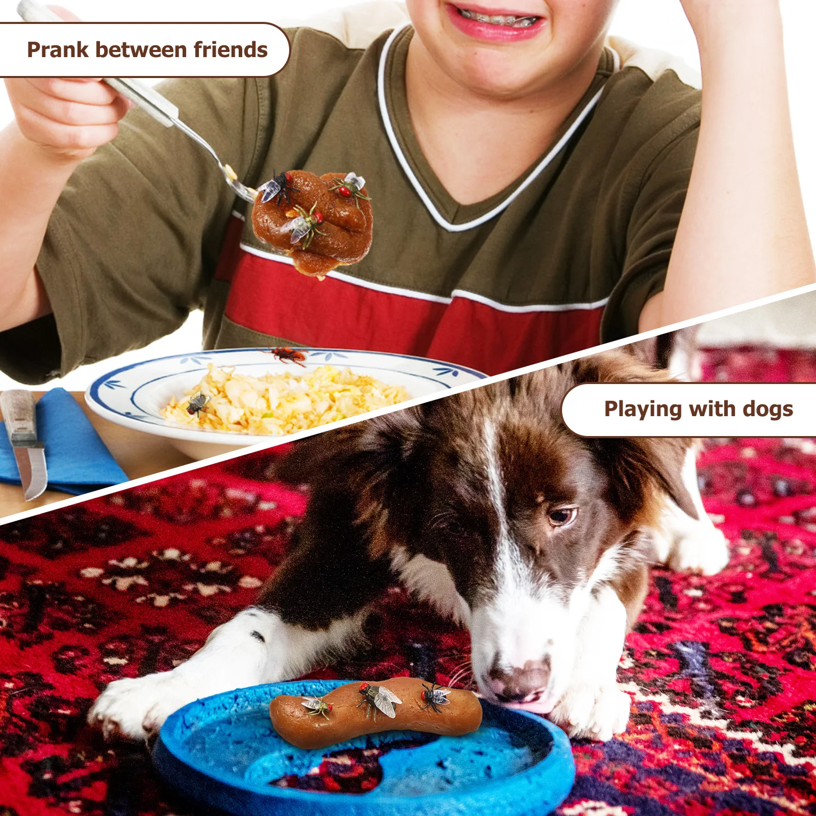 

1Set Ultra Poop Maggots Prank Props for April Fools Trick Scenarios Fun Surprise Fake Poop Prank Props