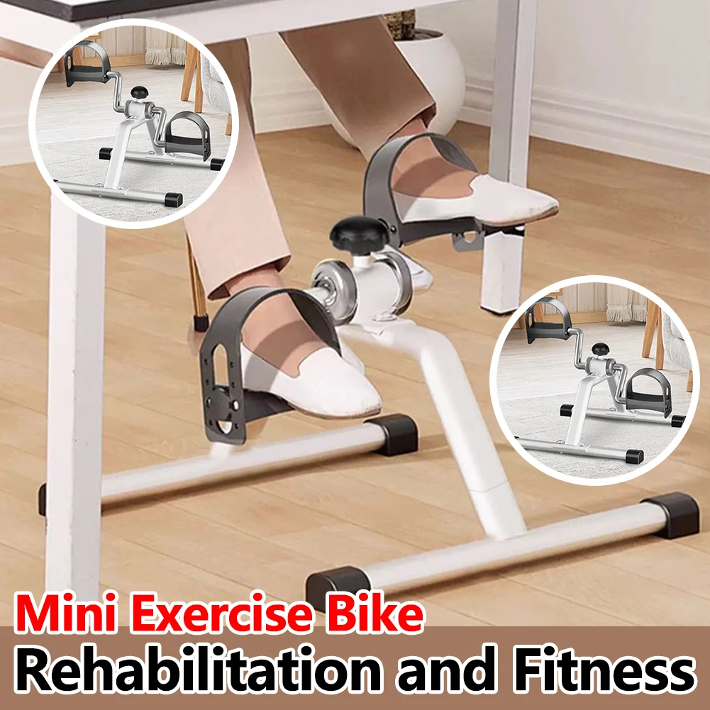 

Портативный тренажер для педалей, мини-велотренажер с регулируемым сопротивлением под столом, велосипедный тренажер для педалей, многофункциональный для пожилых людей