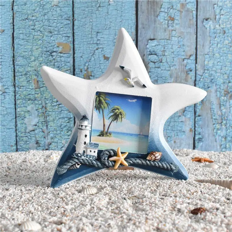 2pc Ship Rudder Frame - Mediterranean Style Creative Wooden Sailor Frame - Fashionable Decorative Frame For Gifts