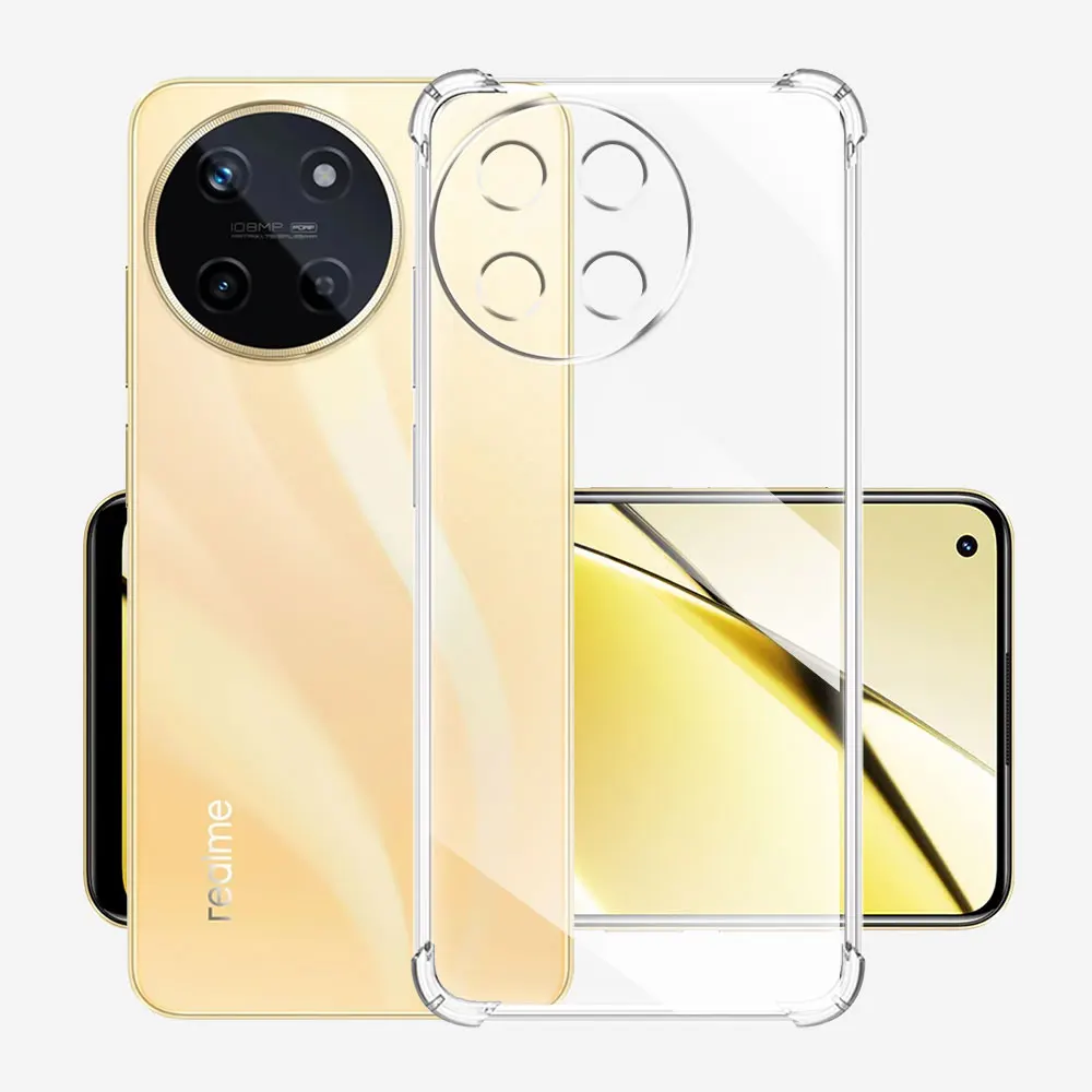 For Realme 11 Case Shockproof Phone Case For Realme 11X Clear Silicone Soft Protect Bumper Cover For Realme 11 Pro Plus Coque