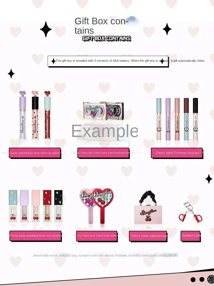 New Year Gift Box Christmas Gift Flower Know Cherry Party Makeup Full Set Allin Gift Box Lip Lacquer Eye Shadow Mascara