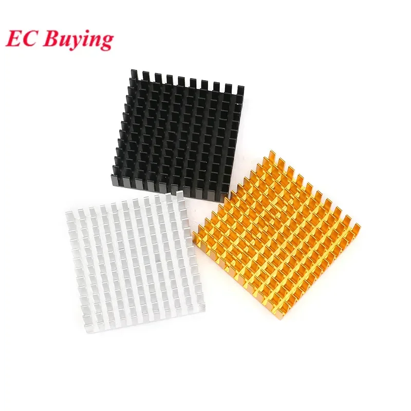 Heatsink 40*40*11mm Radiator Cooler Radiator Aluminum 40x40x10mm Gold Black Silver Heat Sink Metal Slotting For Cooling