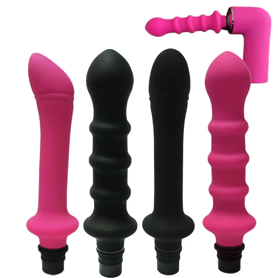 Automatic Sex Machine Attachements Fascia Gun Massage Head to silicone Dildo Sex Toys for Men Women Vibrators Penis Masturbation