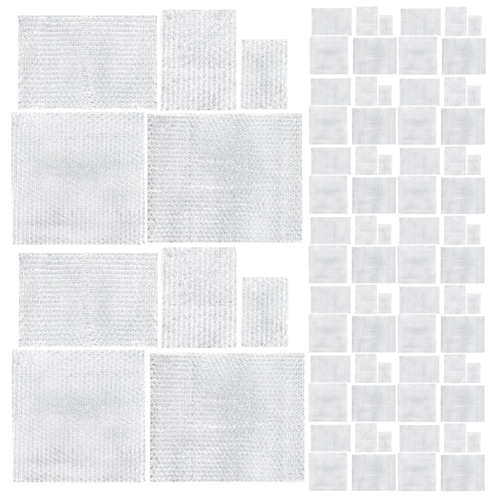 100Pcs Self-Seal Bubble Bags Double Walled Cushion Wrap Pouches Clear Shockproof Packaging for Dishes Ornaments Electronics
