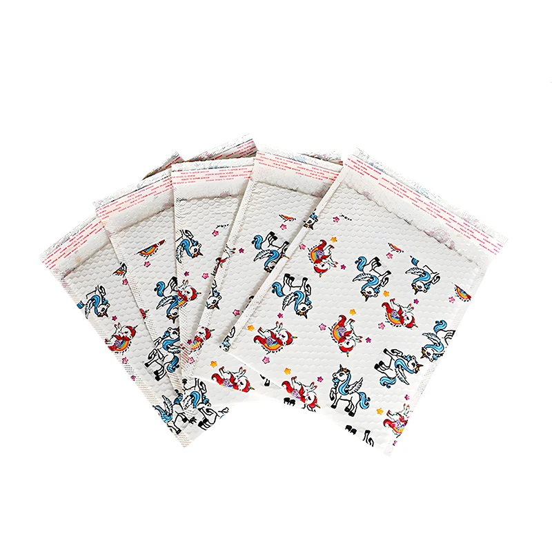 25x30cm/28x37cm Large Capacity Bubble Bag Unicorn Print Bubble Envelope Waterproof Bubble Mailers Clothes Package Supplies 20Pcs