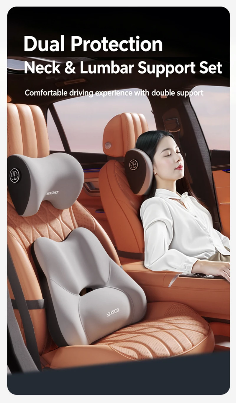 Memory-Schaum Auto Universal-Kopfstütze Lendenkissen Rückenkissen Lendenkissen Auto-Komfort Nackenkissen Allgemeines Zubehör – Detail 11