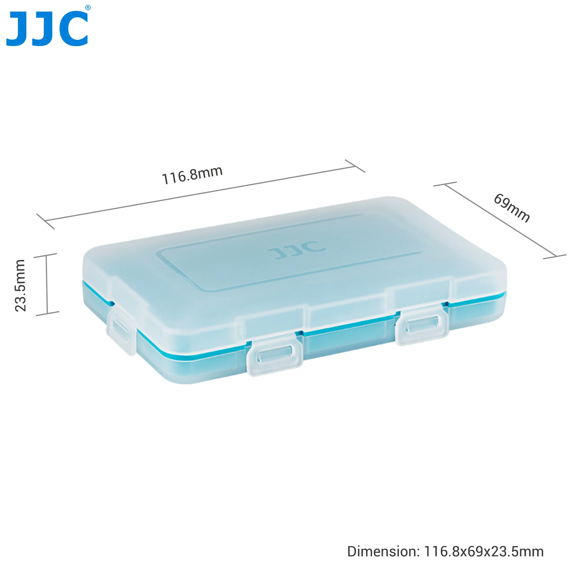 JJC 12 Slots CR2 CR15H270 Battery Storage Box Water-Resistant CR2 Battery Case Shockproof CR15H270 Batteries Organizer Container