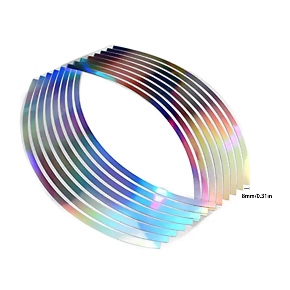 ملصق عاكس للدراجة النارية ، شريط حافة العجلة ، خطوط ليزر ، ملصقات سيارة ، تصميم سيارة ، بولي كلوريد الفينيل ، 10 بوصة ، 12 بوصة ، 14 بوصة ، 18 بوصة ، 16