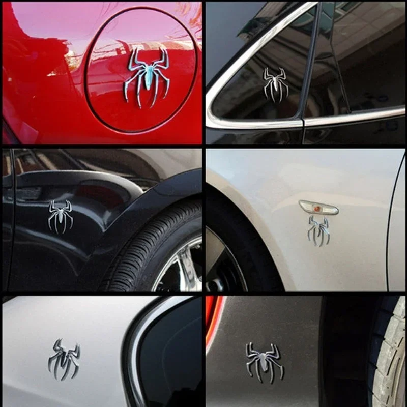 Car Stickers Metal 3D Spider Car Logo Gold/Silver Car Styling Accessories Metal Sticker Chrome Spider Badge Emblem Honda Civic