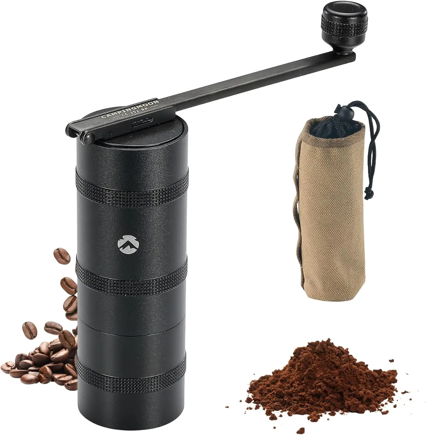 

Portable Manual Coffee Grinder with Foldable Handle, Stainless Steel Burr for Camping Travel Outdoor Brewing