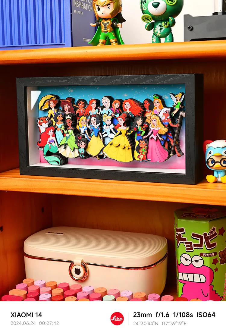 Disney 3D Family PortraitSnow White Collection Handmade Stereoscopic Paintings Figures, Models Birthday Gifts, Desktop Ornaments