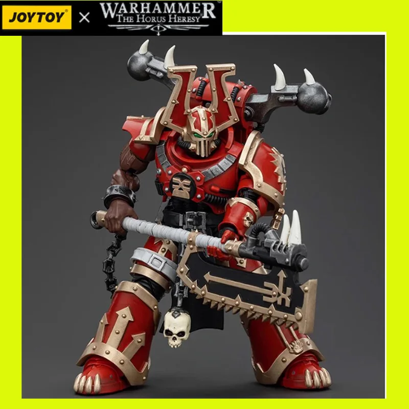 JOYTOY Warhammer 40K 1/18 Action Figures World Eaters Khorne Berzerker with Eviscerator Chainaxe Model Collection Ornament Toys