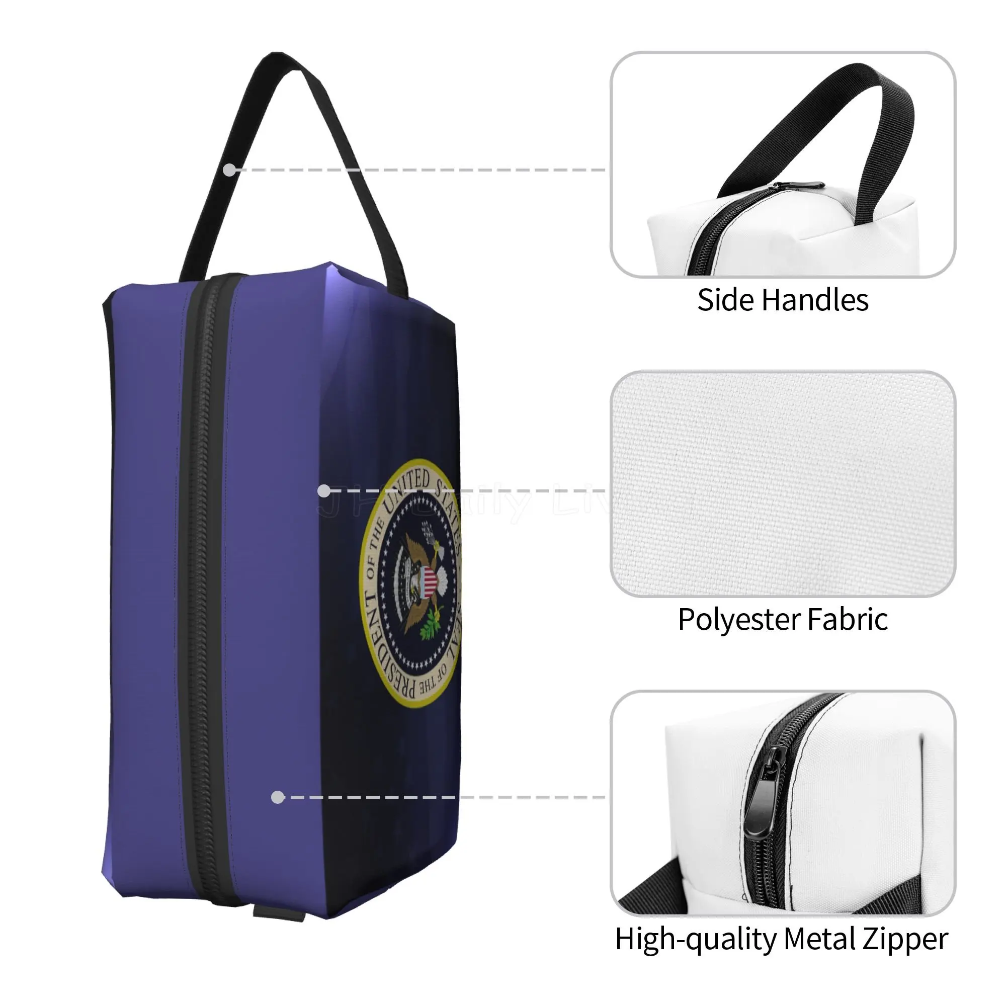 Seal of The President of The United States Storage Bag Portable Large Capacity Travel Toiletry Cosmetic Storage Bag for Travel